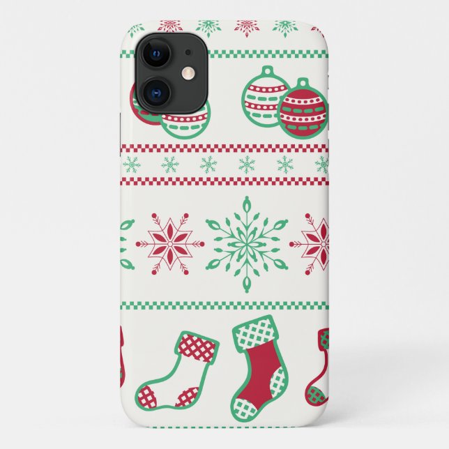 Christmas Ornaments, Snowflakes, and Stockings Case-Mate iPhone Case (Back)