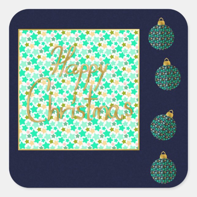 Christmas Ornaments Square Sticker (Front)