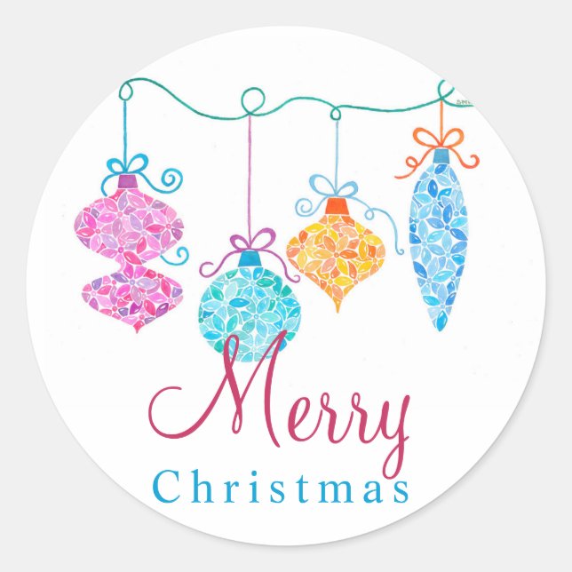 Christmas Ornaments Sticker (Front)