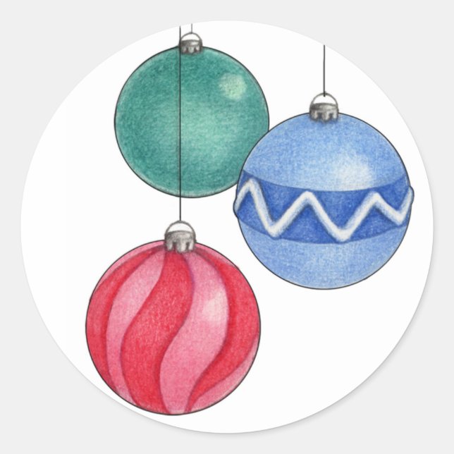 Christmas Ornaments Sticker (Front)