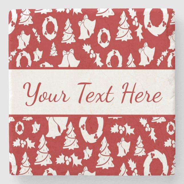 Christmas Ornaments Stone Coaster (Front)