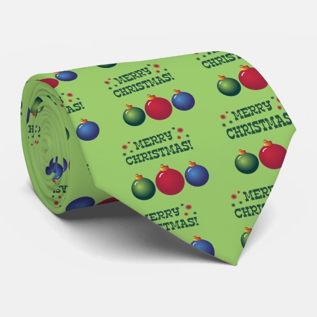 Christmas Ornaments Tie (Rolled)