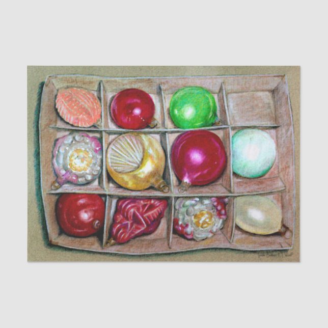 Christmas Ornaments Tissue Paper (Front)