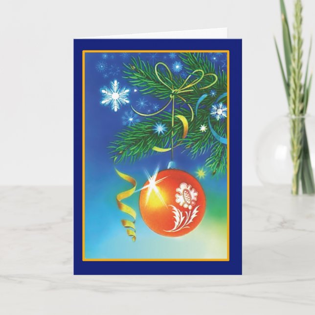 Christmas Ornaments - Vintage Card (Front)