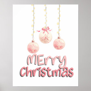 Christmas ornaments wallart poster