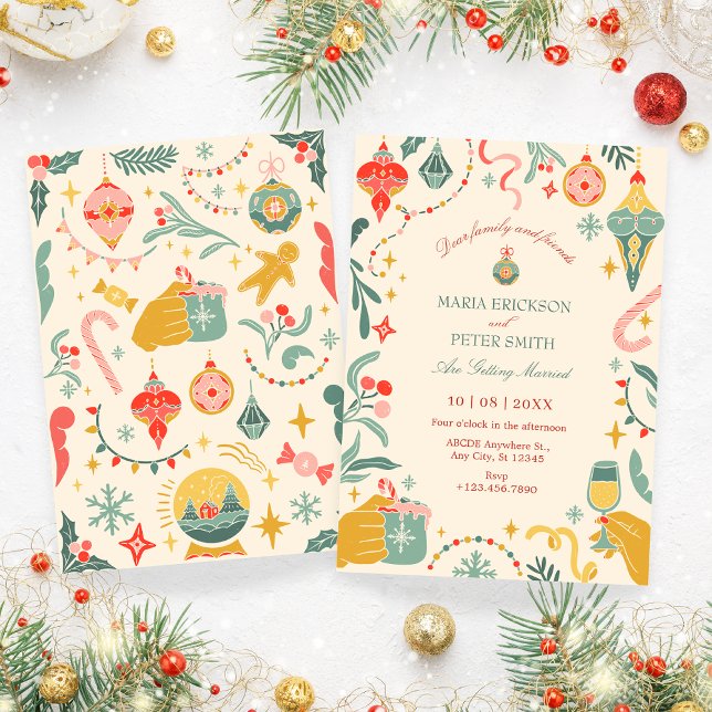 Christmas ornaments wedding Invitation (Creator Uploaded)