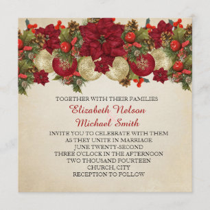 Christmas Ornaments Winter Wedding Invite