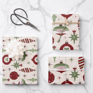 Christmas Ornaments Wrapping Paper Sheet