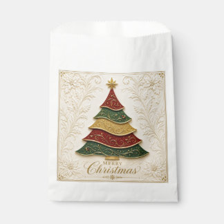 Christmas Ornate Gold Enamel Tree Favour Bags