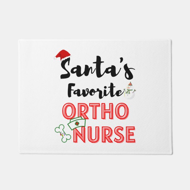 Christmas Orthopaedic Nurse Doormat (Front)