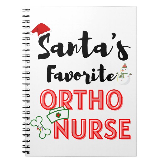 Christmas Orthopaedic Nurse Notebook (Front)
