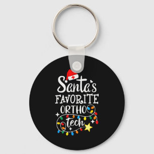 Christmas Orthopedic Technician Santa's Favorite O Key Ring