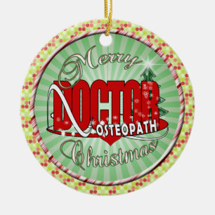 CHRISTMAS OSTEOPATH DOCTOR CERAMIC TREE DECORATION