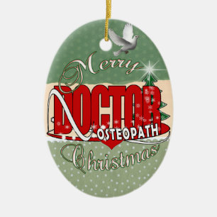 CHRISTMAS OSTEOPATH DOCTOR CERAMIC TREE DECORATION