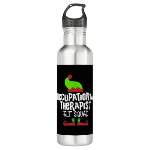 Christmas OT elf Occupational therapist 710 Ml Water Bottle