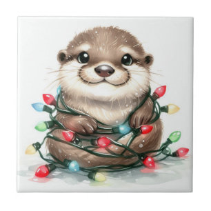 Christmas Otter Tile