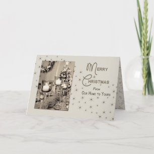 CHRISTMAS - Our Home to Yours - BEAUTIFULLY UNIQUE Holiday Card