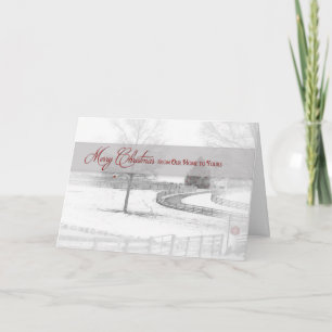Christmas-Our Home/Yours - Horse Ranch-Winter/Snow Holiday Card