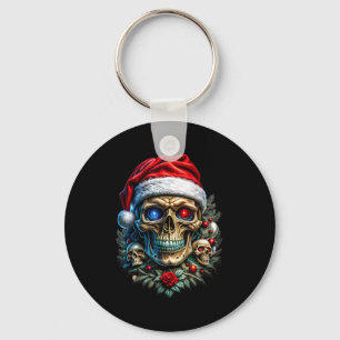 Christmas Outfit Skull Christmas Death Heavy Xmas  Key Ring
