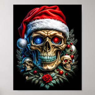 Christmas Outfit Skull Christmas Death Heavy Xmas  Poster