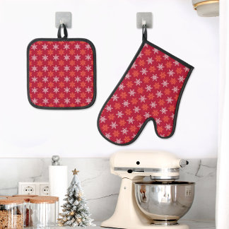 Christmas Oven Mitt and Pot Holders Oven Mitt & Pot Holder Set