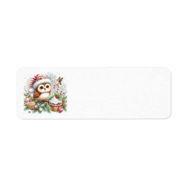 Christmas Owl Address Labels (Front)