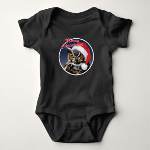 Christmas Owl - Baby Jersey Bodysuit