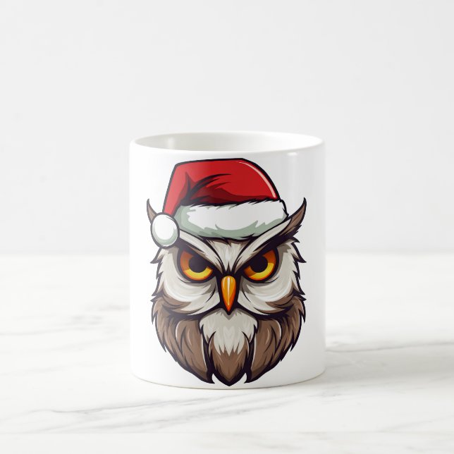 Christmas owl coffee mug (Center)