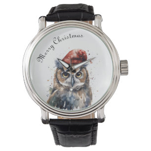 Christmas Owl, customisable Watch