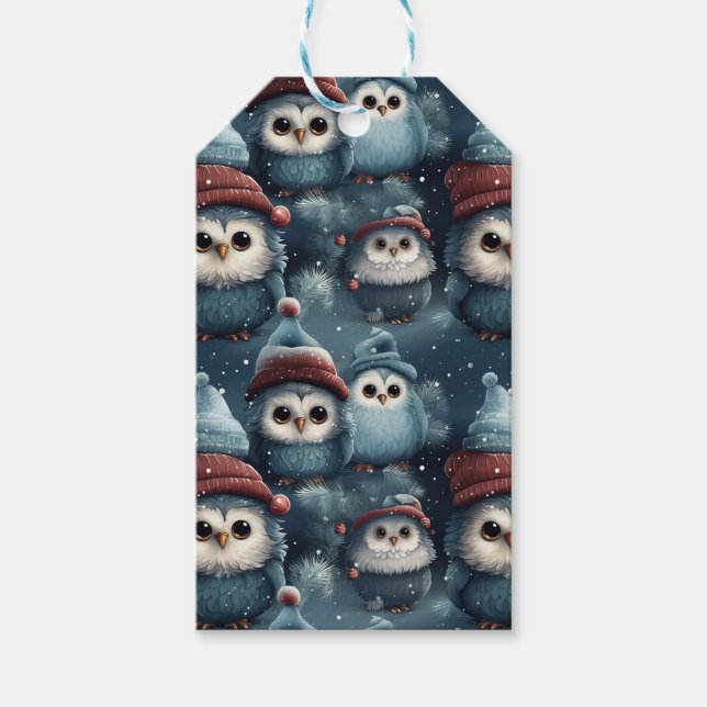 Christmas Owl Gift Tags (Front)