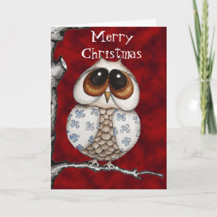 Christmas Owl  Greeting Card