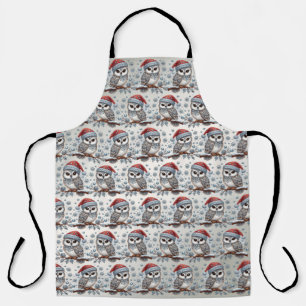 Christmas Owl Holiday Apron