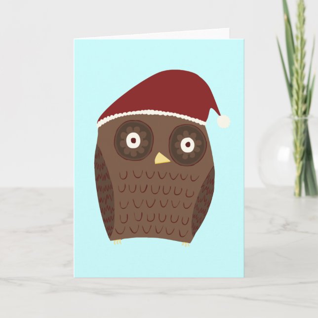 Christmas Owl Holiday Card (Front)