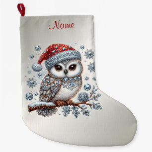 Christmas Owl Holiday Stocking