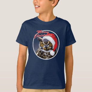 Christmas Owl - Kids' Basic Hanes T-Shirt