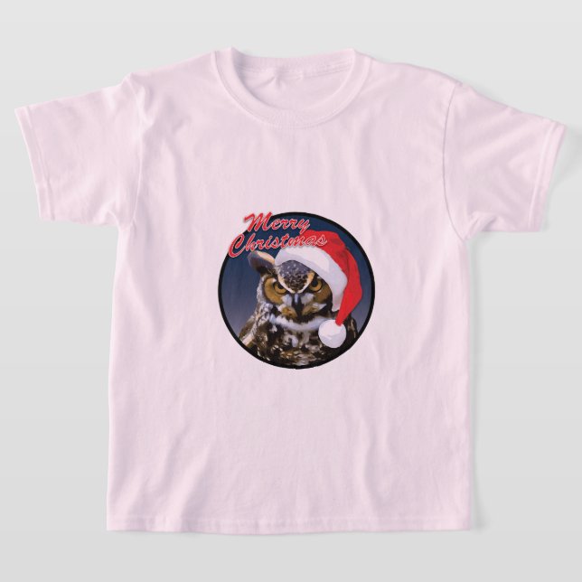 Christmas Owl - Kids' Basic T-Shirt (Laydown)