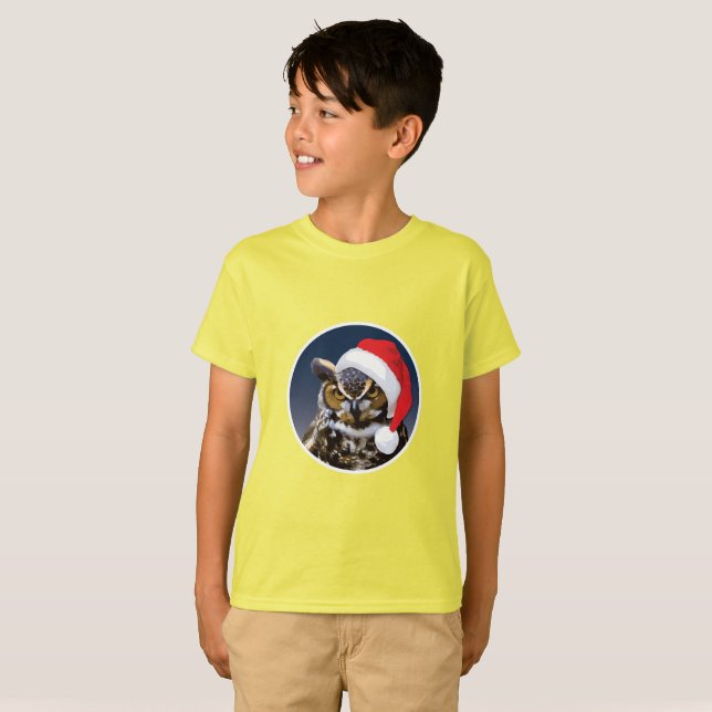 Christmas Owl - Kids' Basic T-Shirt (Front Full)