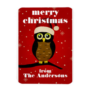 Christmas Owl Magnet