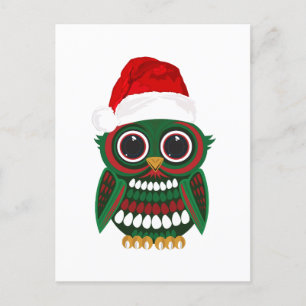 Christmas Owl Postcard