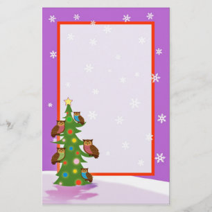 Christmas owl stationery