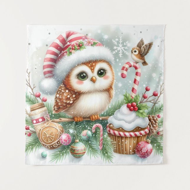 Christmas Owl Tapestry (Front)