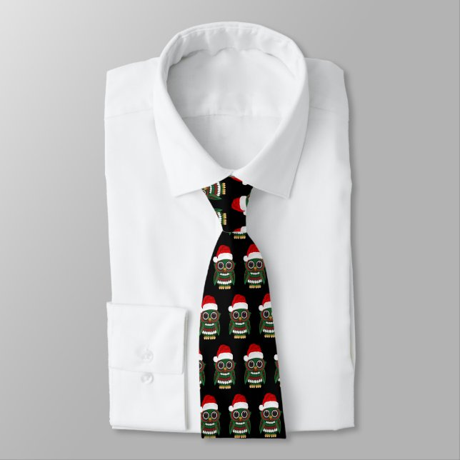 Christmas Owl  Tie (Tied)