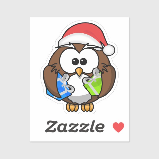 Christmas Owl Wearing Santa Hat-15840 (Sheet)