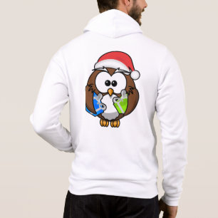 Christmas Owl Wearing Santa Hat-15840 Hoodie