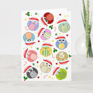 Christmas Owls Design Holiday Card