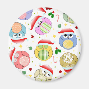 Christmas Owls Design Magnet