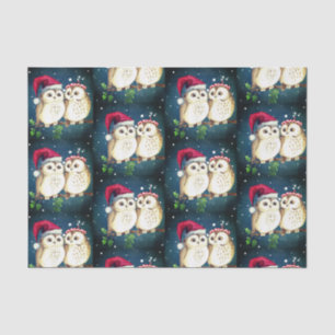 CHRISTMAS OWLS Tissue Paper