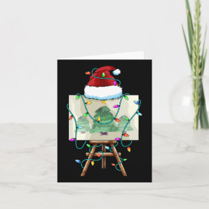 Christmas Painter Design Santa Xmas Paint Artist  Card