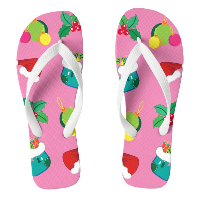 Christmas Pair of Flip Flops (Footbed)