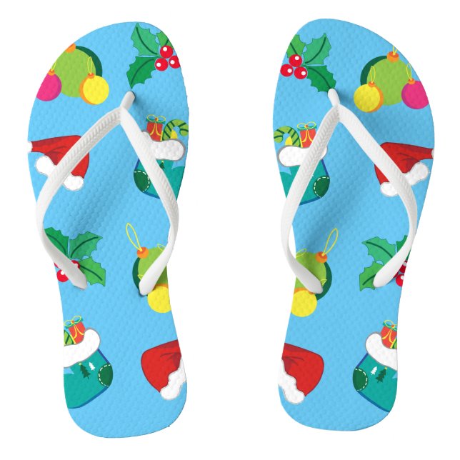 Christmas Pair of Flip Flops (Footbed)